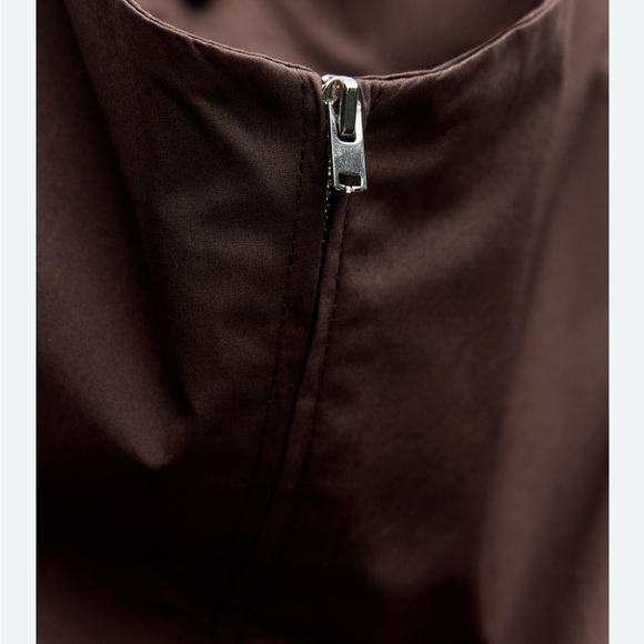 Zara Dark Brown Crop Top - Picture 6 of 12